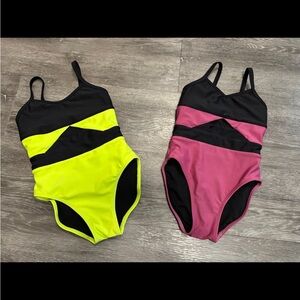 Oh La La leotard set in Black, Yellow, and Pink